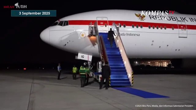 Detik-Detik Presiden Prabowo Tiba di Indonesia usai Kunker dari China