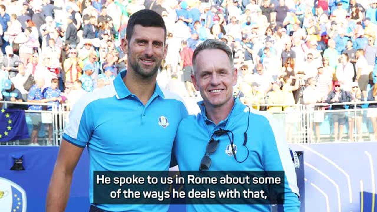 Donald reveals Djokovic advice for Ryder Cup glory