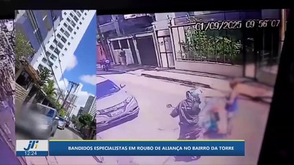 Bandidos especialistas em roubo de aliança no bairro da Torre
