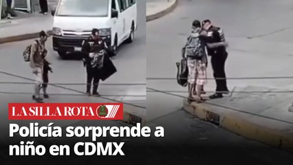 Policía sorprende a menor con mochila nueva en Metro Pantitlán
