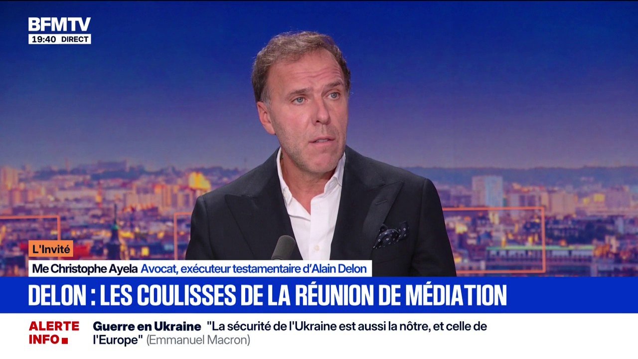 Succession d'Alain Delon: toute la famille "accepte une médiation", indique maître Christophe Ayela, avocat et exécuteur testamentaire d'Alain Delon