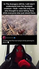 In THE AVENGERS (2012) - Hulk Saves Tony While Others Freeze