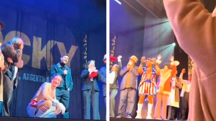 Messi admite estar 'nervioso' al subir al escenario de la obra 'Rocky' en Buenos Aires