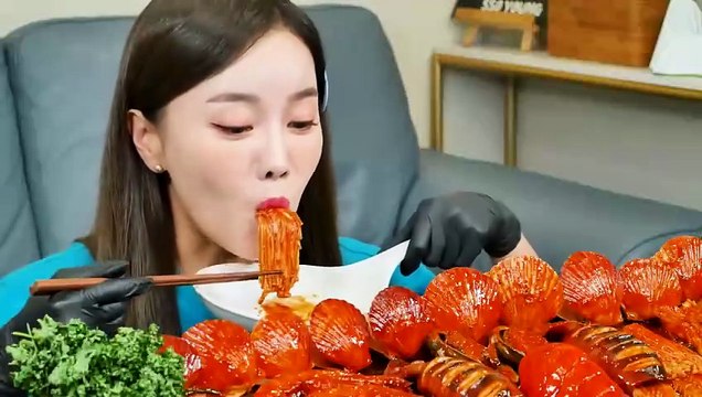 🦞 Lobster Octopus🐙Enoki mushrooms🥙 Seafood🍲 Boil Mukbang ASMR