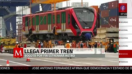 ¡Momento histórico! Llega el primer tren del metro de Bogotá