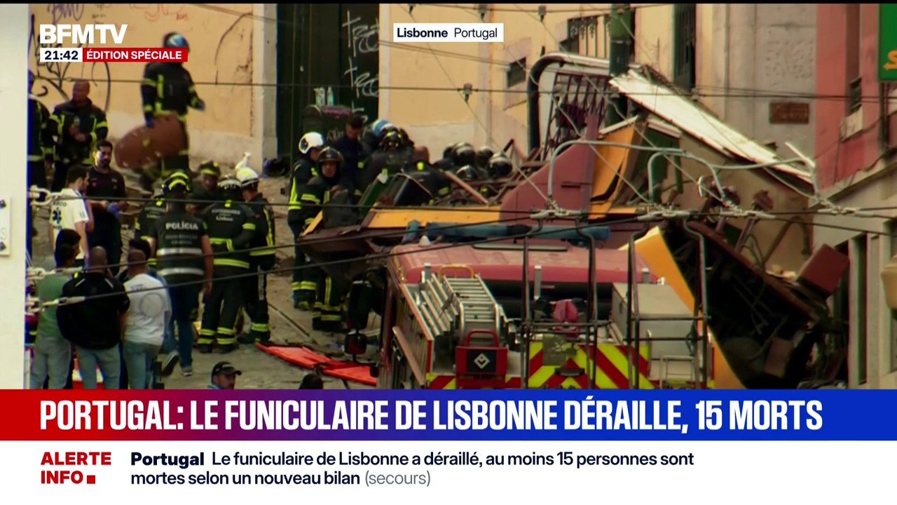 Portugal: au moins quinze morts et une vingtaine de blessés après le déraillement du funiculaire de Lisbonne