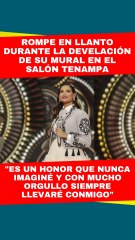 Natalia Jiménez se conmueve hasta las lágrimas en la develación de su mural en el Salón Tenampa