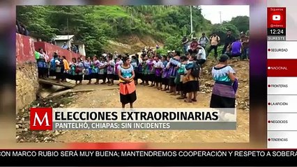 Se reportan sin incidentes las elecciones extraordinarias de Pantelhó, Chiapas