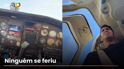 Vídeo mostra o momento em que avião com deputado faz pouso de emergência em MT