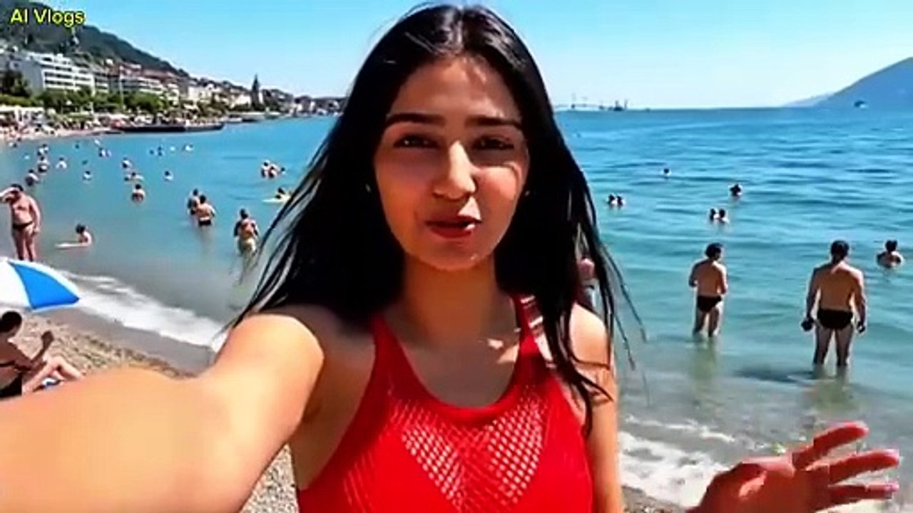 AI Vlogs - aaj Switzerland ke beach per bahut maja aaya _ google gemni veo 3