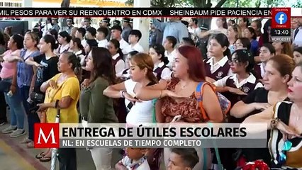 En Nuevo León, Samuel García entrega útiles escolares para el nuevo ciclo escolar