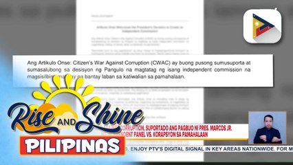 Citizen's War Against Corruption, suportado ang pagbuo ni PBBM ng independent panel vs. korapsyon sa pamahalaan