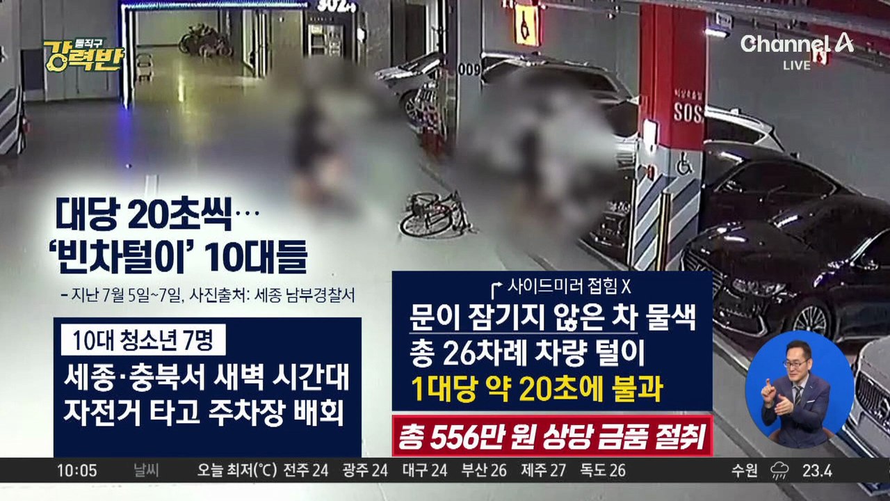 [돌직구 강력반]렌터카 빌려 원정까지…주차 차량 턴 10대들 검거