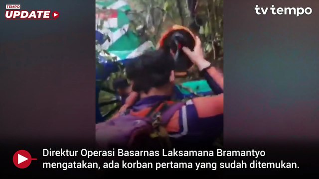 Basarnas Temukan Bangkai Helikopter di Air Terjun Mandin Damar Kalsel