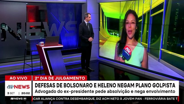 2º DIA DE JULGAMENTO DO 8 DE JANEIRO: DEFESA DE BOLSONARO NEGA GOLPE - JORNAL JOVEM PAN - 03/09/2025