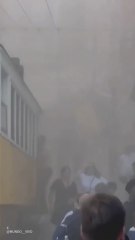 Las imágenes momentos después del trágico accidente del emblemático ascensor de la Gloria