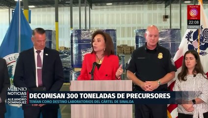 Decomisan 300 toneladas de precursores de metanfetamina del Cártel de Sinaloa enviados desde China