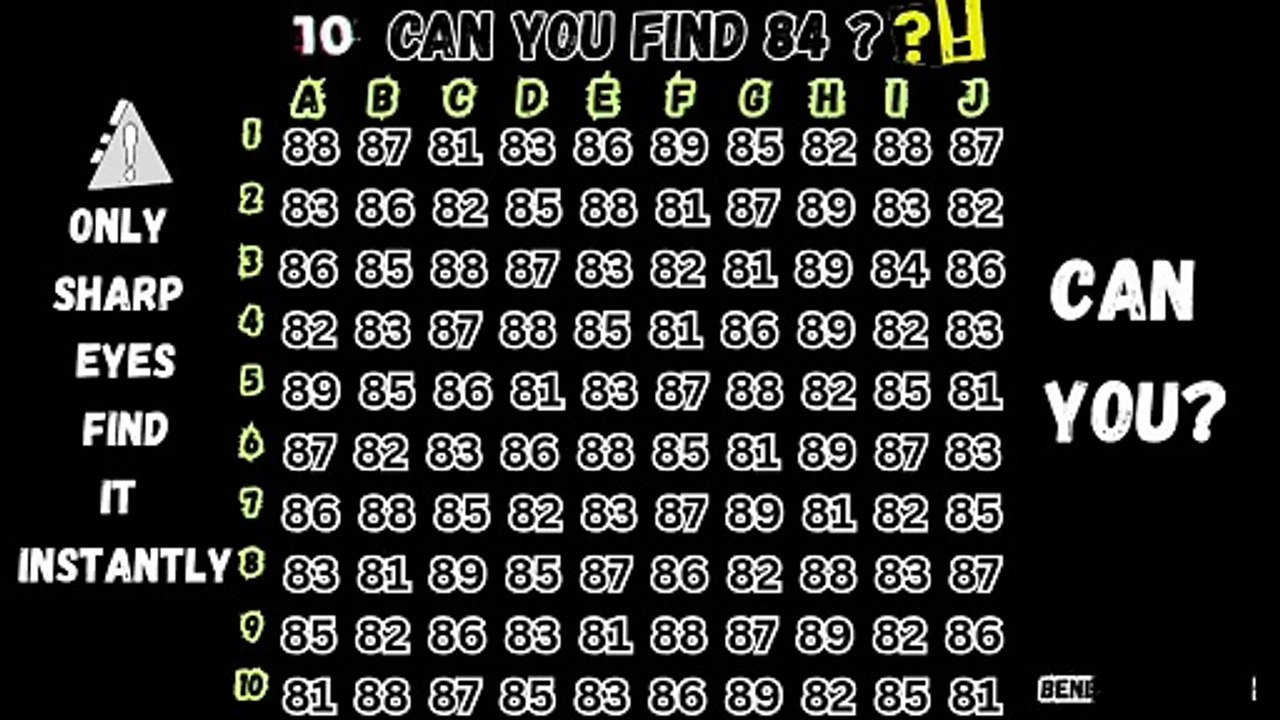 Can you find 84 ? 🔎