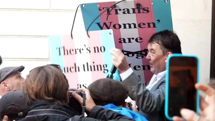 Graham Linehan arrives at court for trans harassment trial