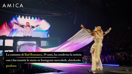 Lady Gaga ha un problema alle corde vocali: annullato il concerto di Miami