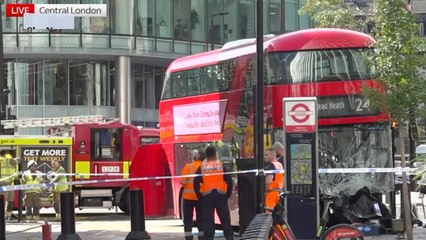 Bus driver and several injured in crash outside Victoria station
