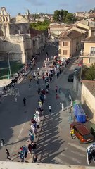 Un corredor sufre una cogida en el último encierro de Cuéllar