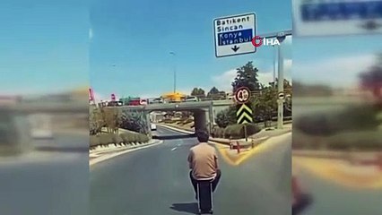 Görenler Şaşkına Döndü: Elektrikli Valizle Trafiğe Çıktı!