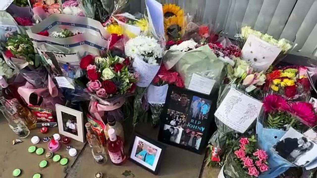 Floral tributes for John McNab who died in Edinburgh