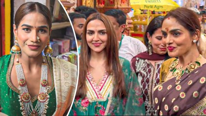 Ganpati Bappa's Darshan: Esha Deol, Madhoo & Poonam Pandey Arrive At Lalbaugcha Raja! Mumbai!