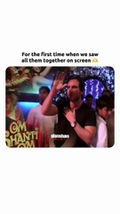 When legends share the same frame ✨🎬  #sanjubaba #salmankhan #saifalikhan #srk #omshantiom #farahkhan [farah khan, sanju baba, salman khan, saif ali khan, srk, om shanti om, glamsham]