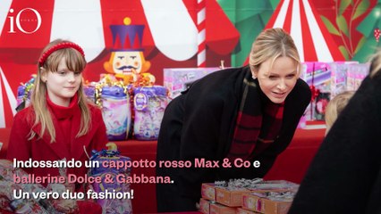 Natale a Monaco, incantano i look coordinati di Charlene e della figlia Gabriella