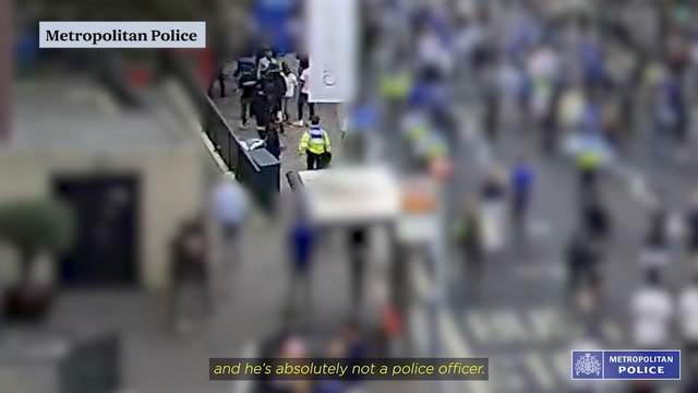 Unarmed Met officers tackle suspect believed to be carrying guns outside busy football match