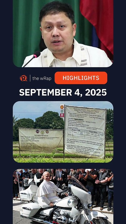 Today's headlines: Zaldy Co, flood control contractors, Pope Leo | The wRap | September 4, 2025