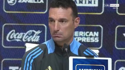 Scaloni is moved to tears when asked about Messi's last game in Argentina