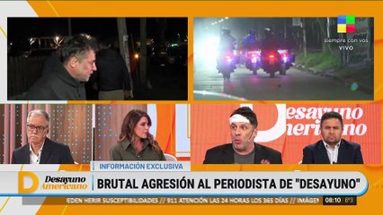 Cristian Mercatante, periodista de Desayuno Americano, haló del botellazo que recibió en el cierra de campaña de La Libertad Avanza