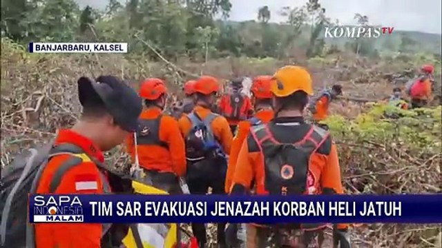 Detik-Detik Tim SAR Evakuasi 8 Jenazah Korban Helikopter PK-RGH Jatuh di Tanah Bumbu | SAPA MALAM