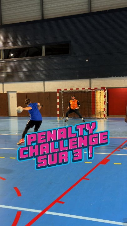 Penalty Challenge sur 3 ! 💥 #Handball #HandballPlayer #Hand #Challenge #Jeu