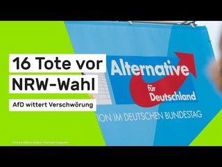 16 Tote vor NRW-Wahl - AfD wittert Verschwörung