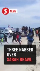 Three arrested after Semporna beach brawl