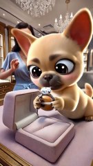 Dog s Secret GIANT Gift! Presents Sparkling Diamond Ring to Mom #shorts #cute #dog #cutedog