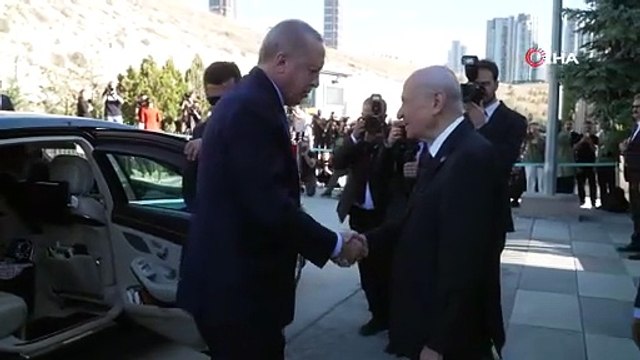 Cumhurbaşkanı Erdoğan, MHP Genel Başkanı Bahçeli ile Beştepe’de bulunan konutunda bir araya geldi