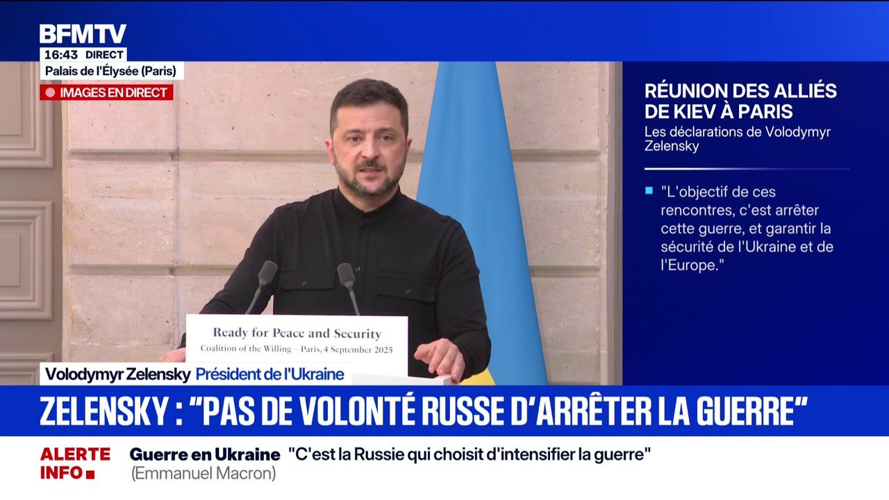 Guerre en Ukraine: "Nous voyons comme une des garanties de sécurité notre adhésion à l'Union européenne", indique Volodymyr Zelensky, président de l'Ukraine
