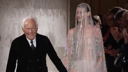 Giorgio Armani closes 2025 Armani Privé show in final public appearance months before death