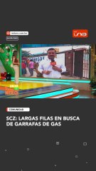 LARGAS FILAS EN BSUCA DE GARRAFAS DE GAS