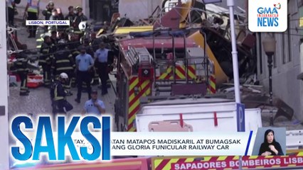 17 patay, 21 sugatan matapos madiskaril at bumagsak sa isang gusali ang Gloria Funicular railway car | Saksi