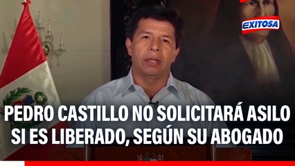 Pedro Castillo no solicitará asilo político en caso de obtener su libertad, asegura su abogado