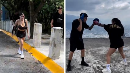 Karely Ruiz continúa su preparación para Stream Fighters 4 desde la cima del Cerro de la Silla