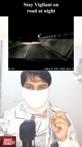 STAY ALERT while driving in the Night