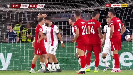 L'ouverture du score turque face à la Géorgie - Foot