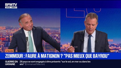 Crise politique: Éric Zemmour, président du parti Reconquête! "ne pense pas que le RN ira à Matignon"